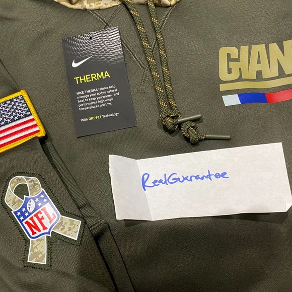 Nwt Men 100% Nike 2017 New York Giants Salute To Service Hoodie Sweatshirt 3XL 3 - Picture 3 of 4